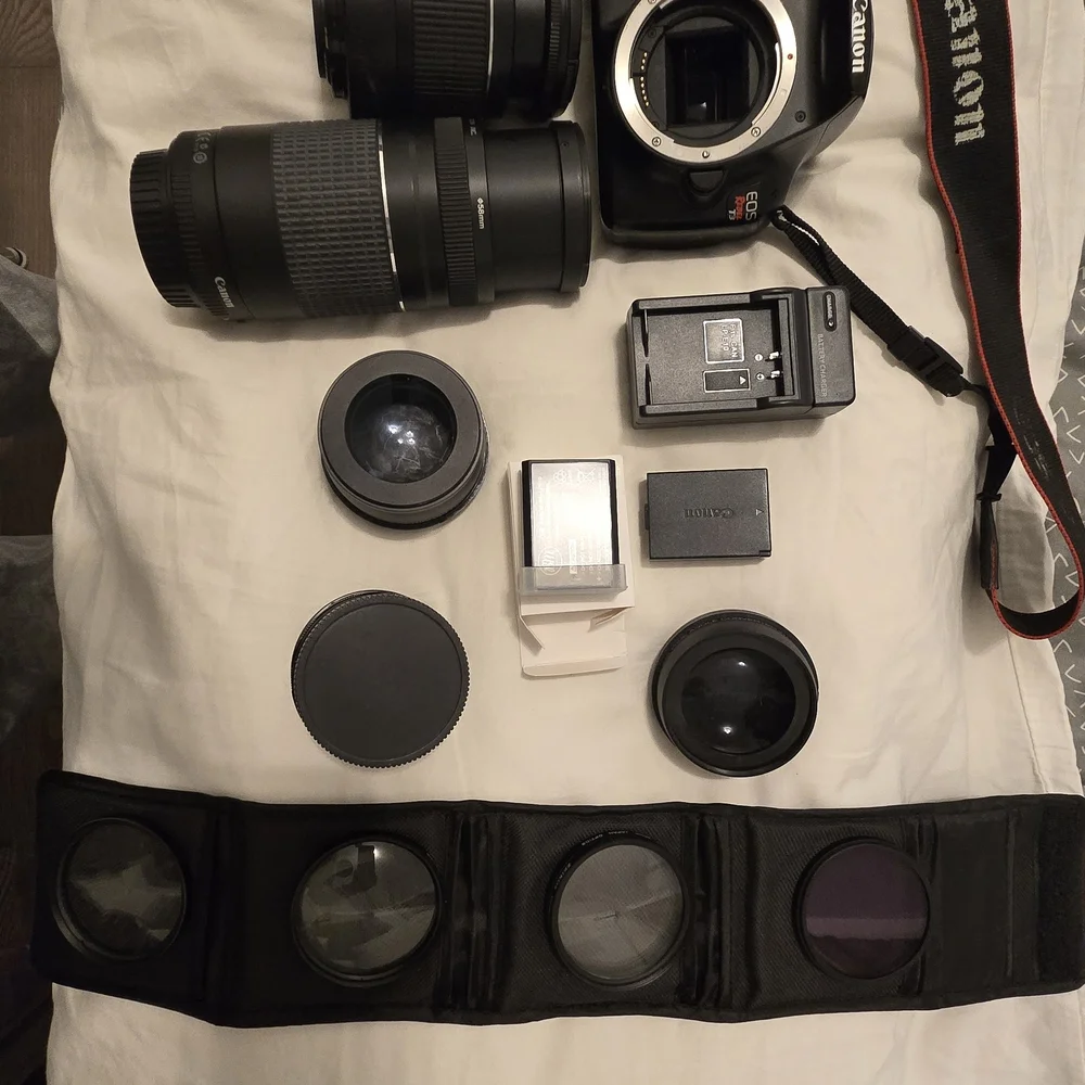Canon Black DSLR Camera with LCD Screen